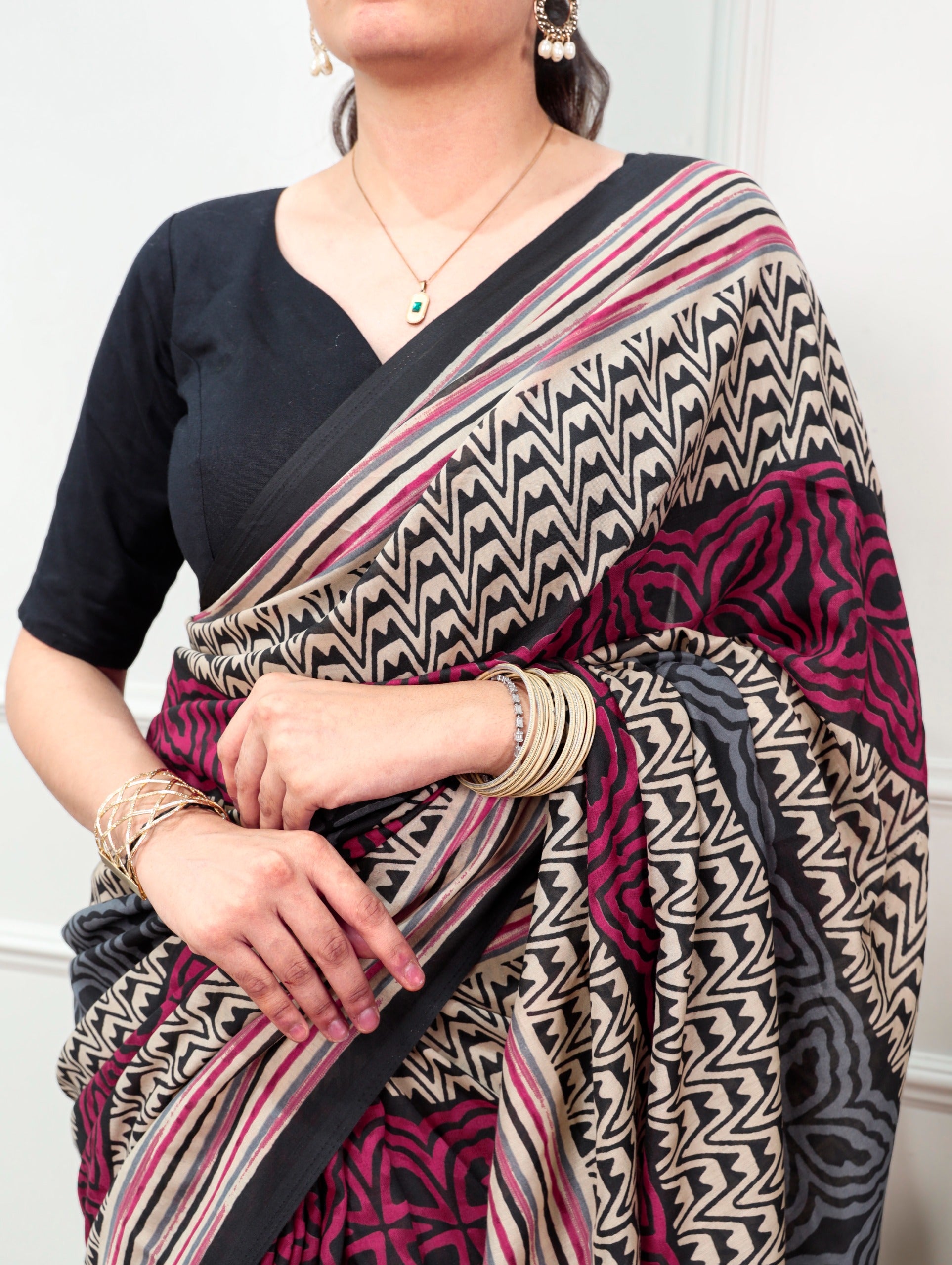 Poly Mal Cotton Printed Saree – YUTIKA-01.550SS