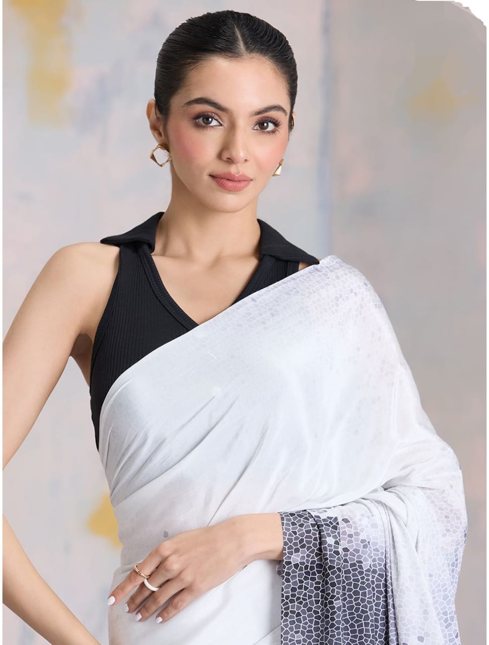 Original Japan Satin Digital Print Saree_650SS