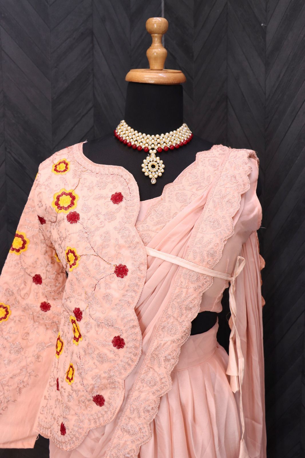 Ready to Wear Rangoli Silk Saree with Koti Blouse ssvf_kk0199_699