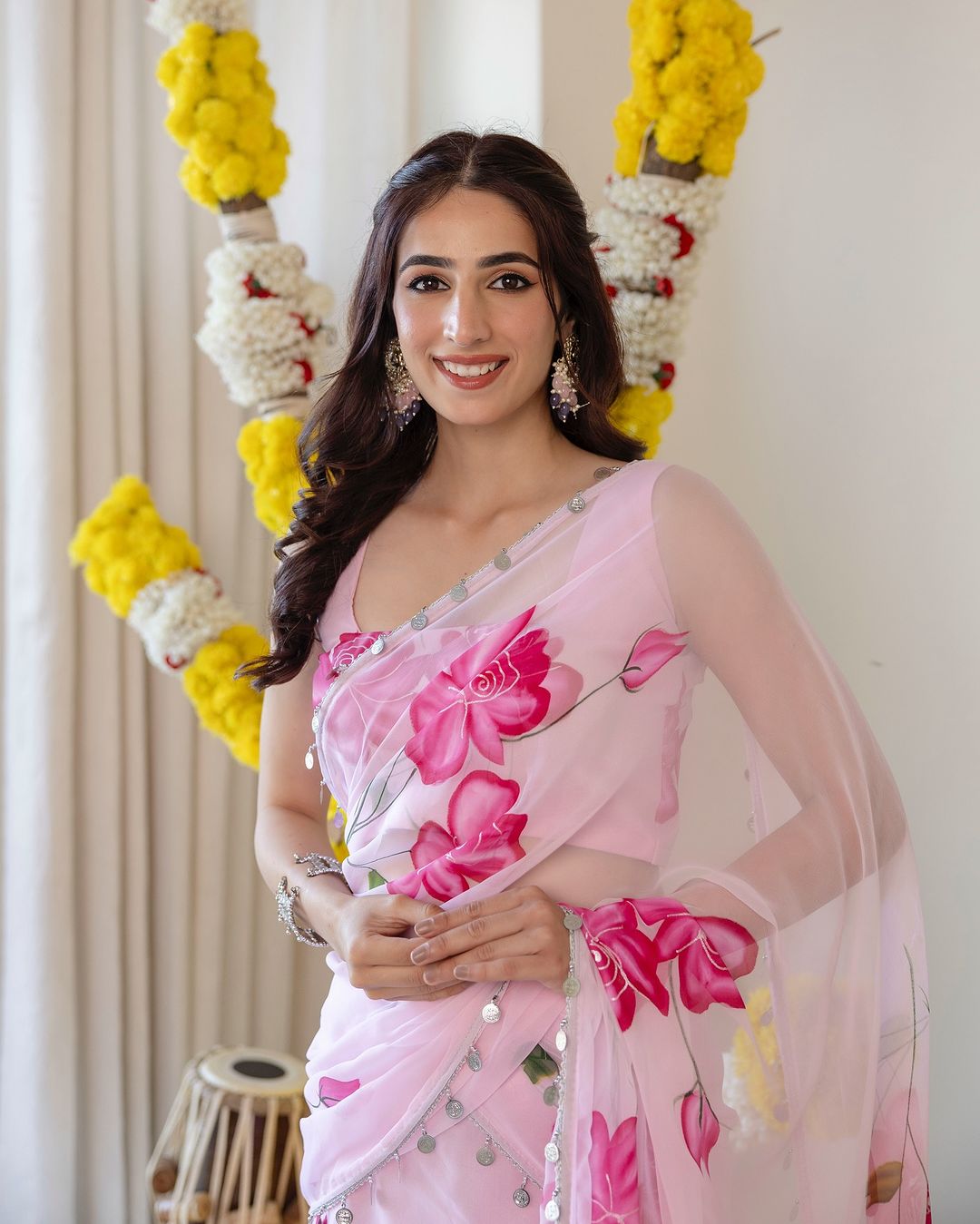 Ready to Wear Faux Georgette Ruffle Lahenga Saree with Digital Print Blouse (HV-9238_1199)