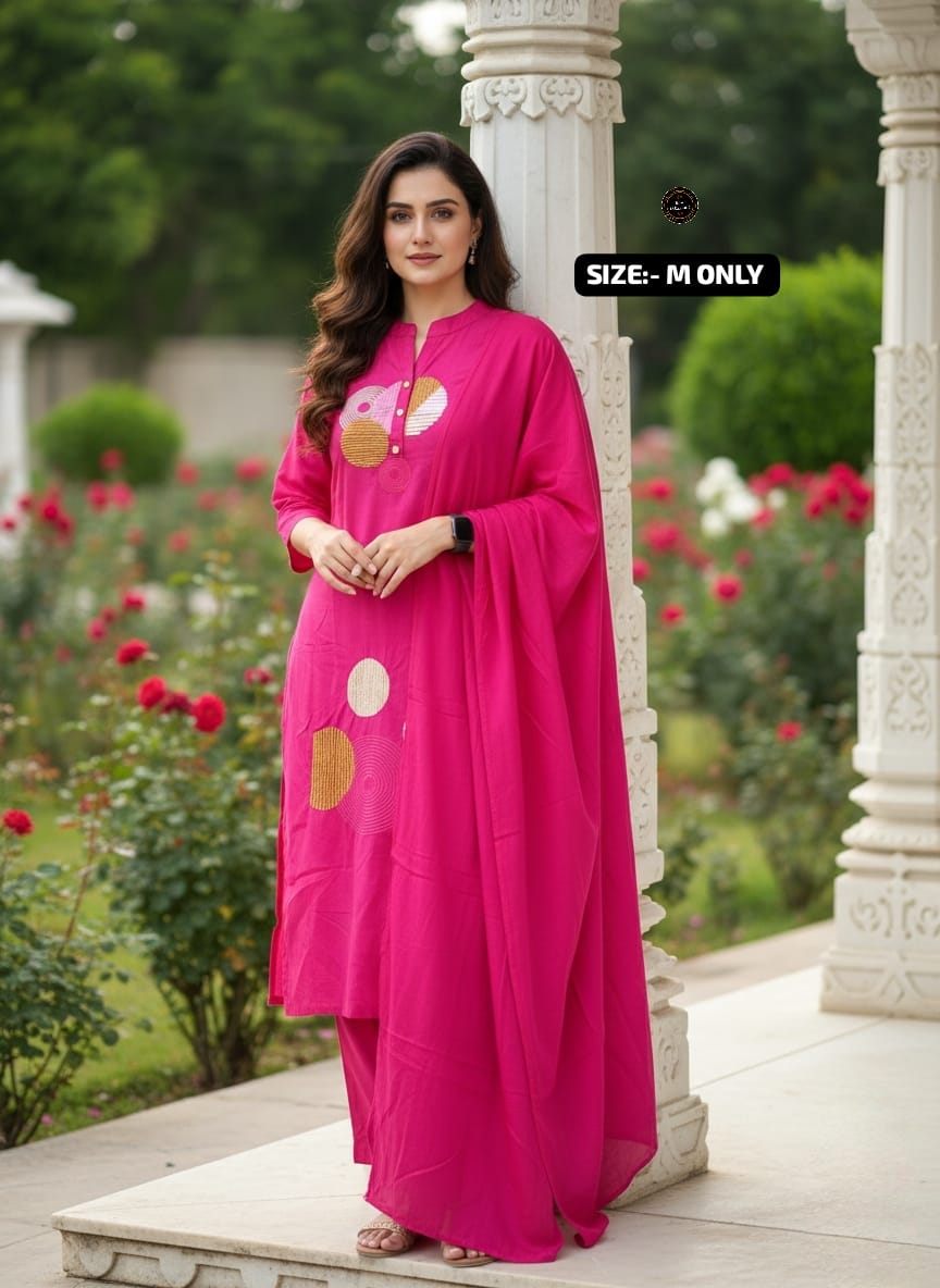 Premium Embroidered Cotton Kurta Pant Set with Malmal Dupatta for Women | Festive & Ethnic Wear | 6 Colours | Free Shipping