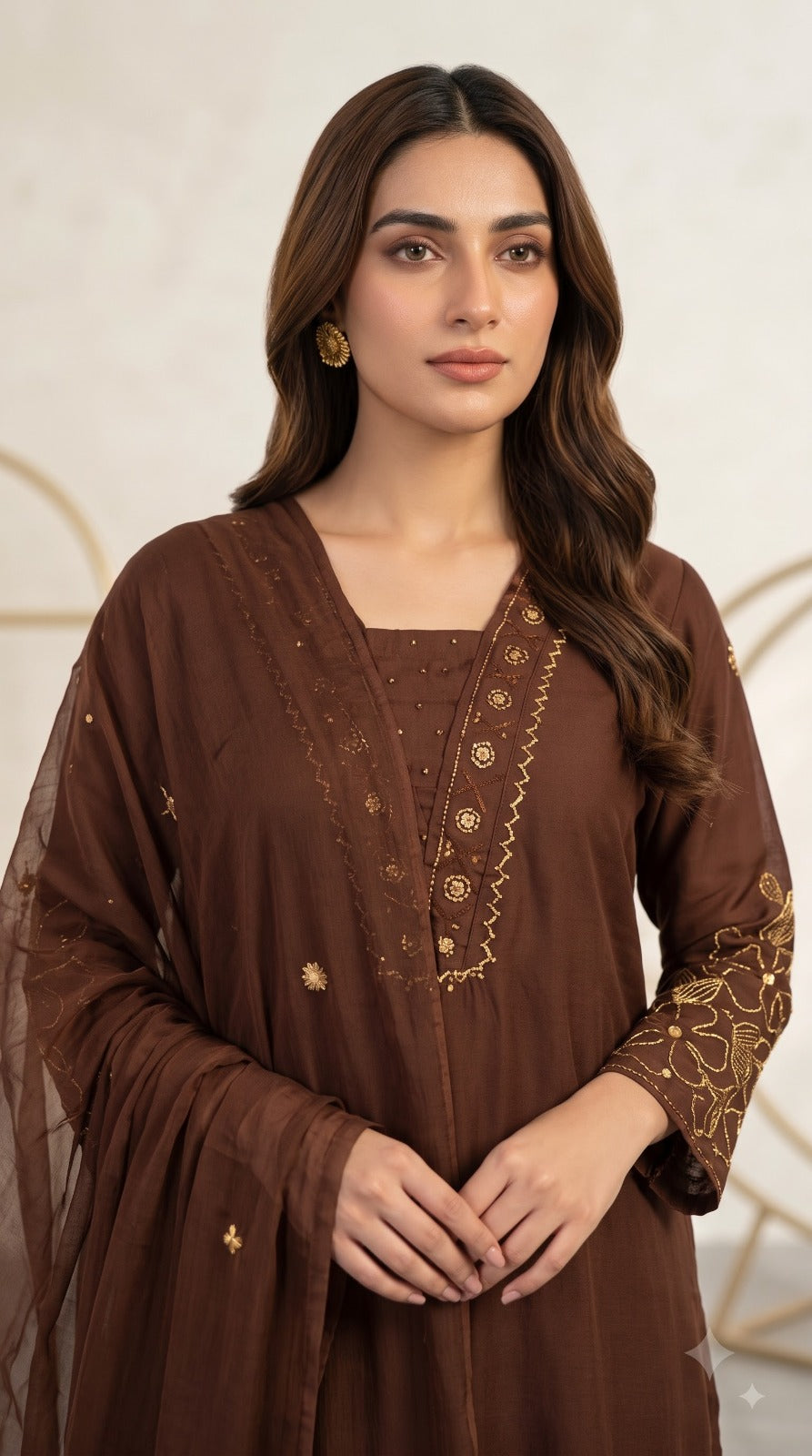 Women’s Roman Silk Embroidered Kurta Pant Set with Chanderi Silk Dupatta | Festive & Ethnic Wear