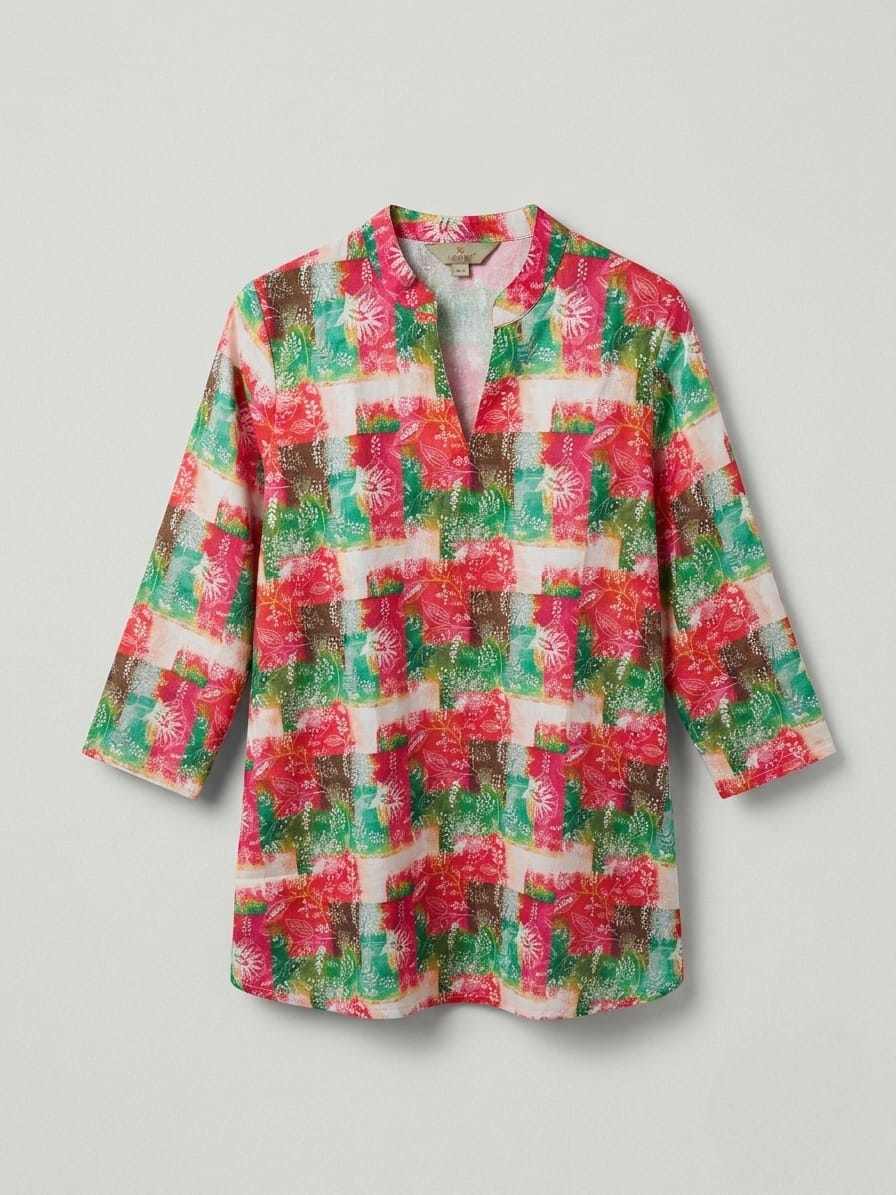 Premium Rayon Slub Floral Printed Women’s Top – Comfortable & Stylish (S to XXL)