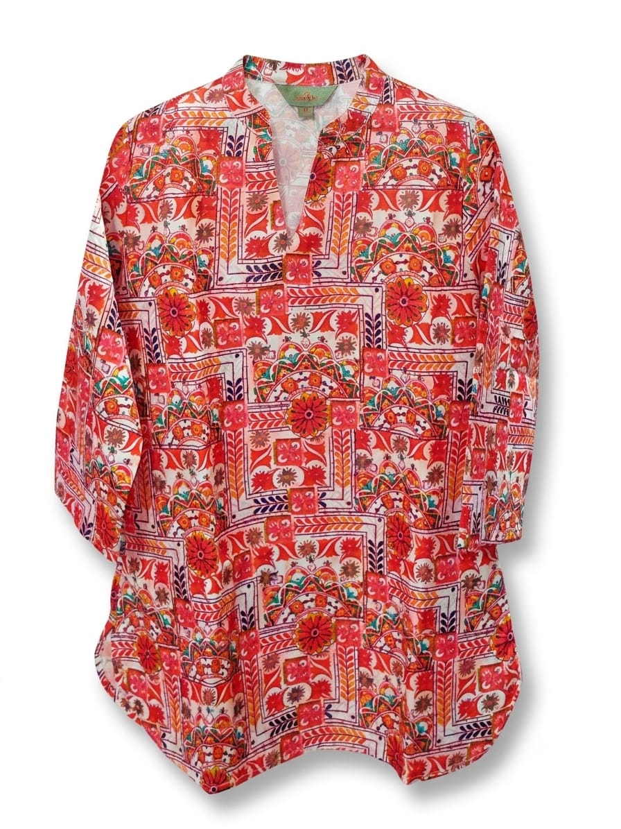 Premium Rayon Slub Floral Printed Women’s Top – Comfortable & Stylish (S to XXL)