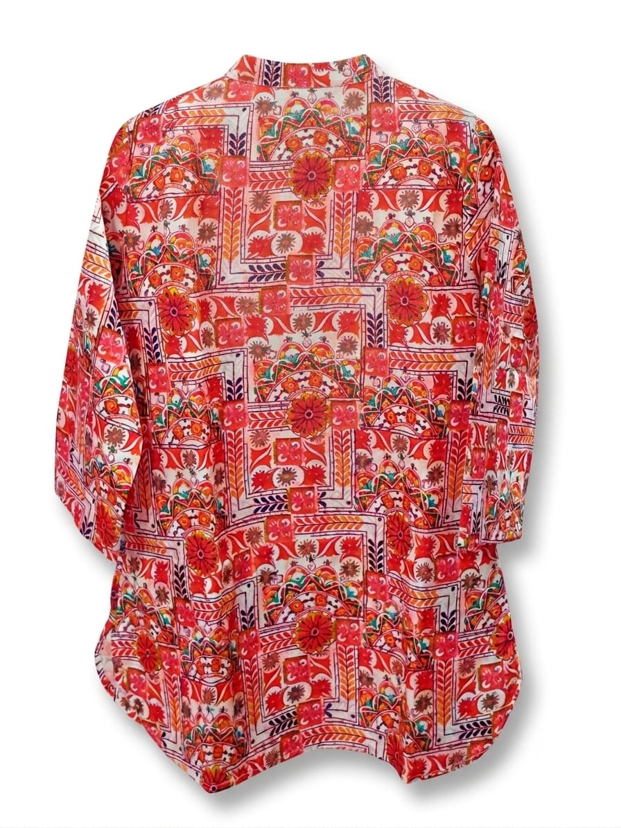 Premium Rayon Slub Floral Printed Women’s Top – Comfortable & Stylish (S to XXL)
