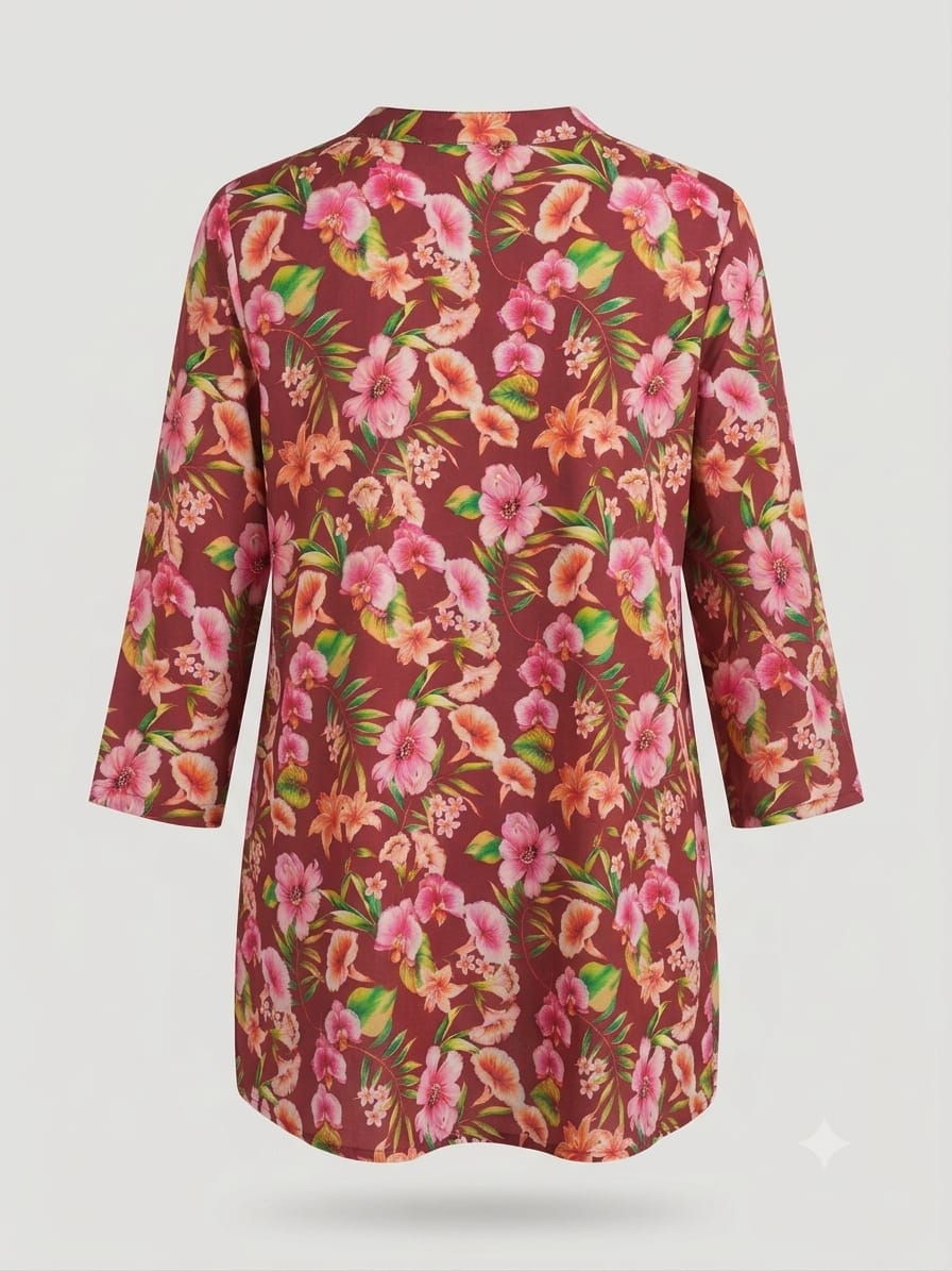 Premium Rayon Slub Floral Printed Women’s Top – Comfortable & Stylish (S to XXL)