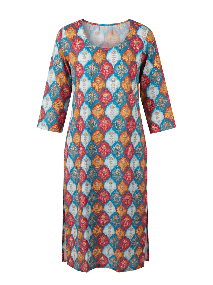 Premium Rayon Slub Floral Printed Women’s Kurti – Soft, Comfortable & Stylish (S to XXL)