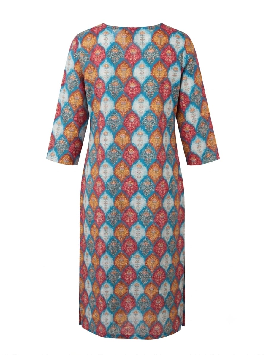 Premium Rayon Slub Floral Printed Women’s Kurti – Soft, Comfortable & Stylish (S to XXL)