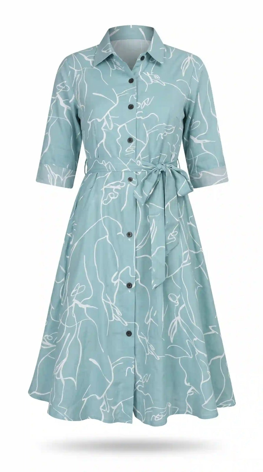 Sea Green Shirt Dress – view 2