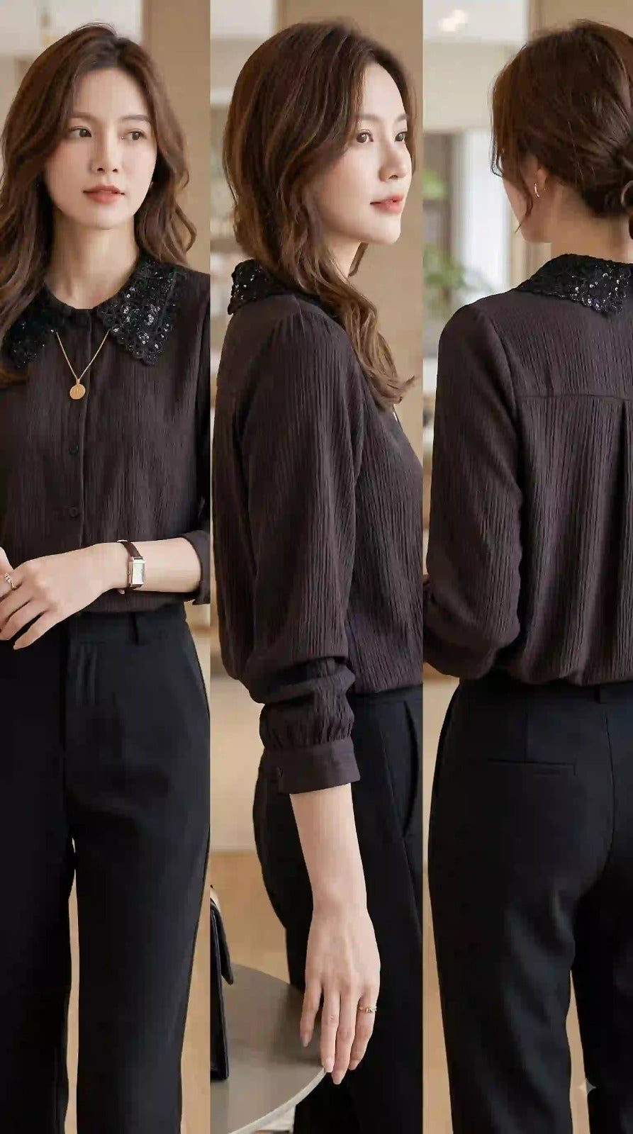 Black Textured Shirt – view 2