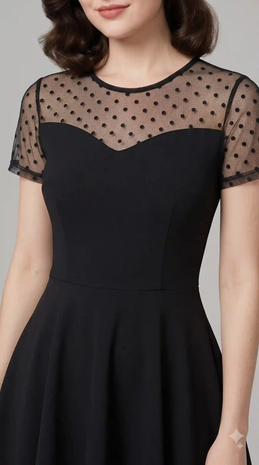 Black Fit & Flare Dress – view 4