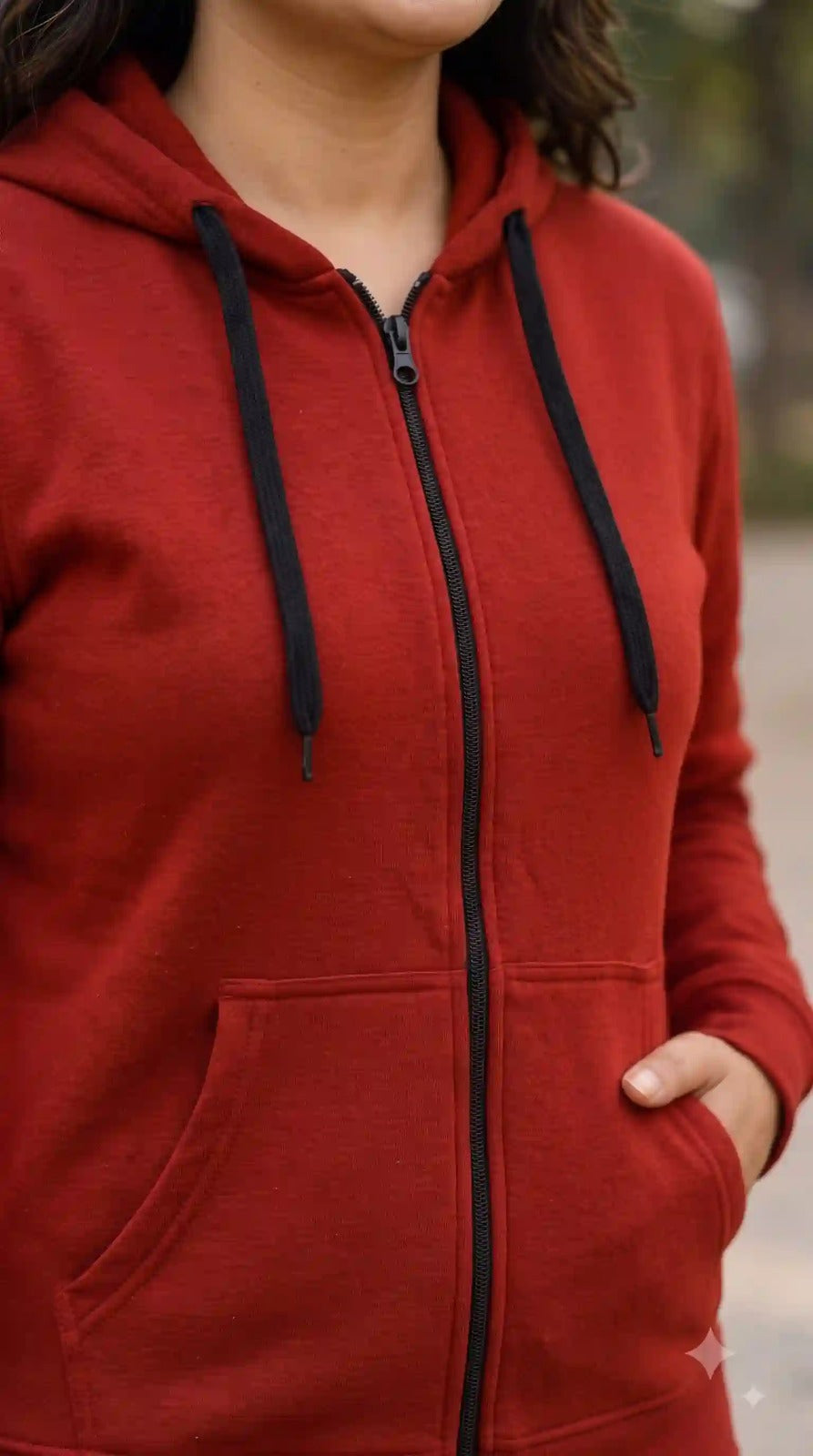 Red Zip-Up Hoodie – view 2