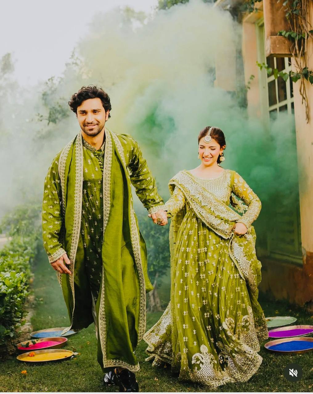 Pure Fox Georgette Embroidered Gown Set I DNo.1364