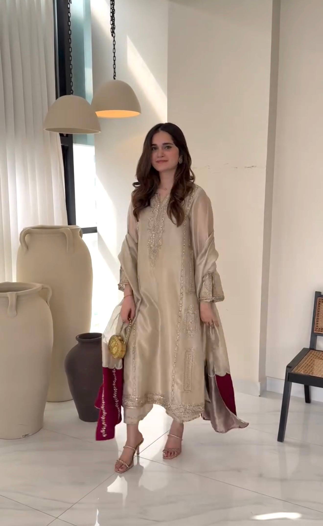 Designer Jimmy Choo Embroidered Top Plazzo Set with Dupatta | Party Wear – D.No- 1369