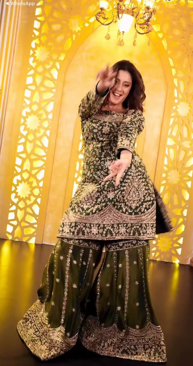 Designer GMY Silk Embroidered Top Sharara Palazzo Set with Dupatta | Party Wear – D.No. 1578