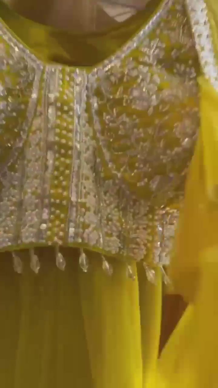 Trendy 3-Piece Handwork Western Outfit for Wedding Season (Blouse + Dhoti + Koti)ssvf.BE332_599