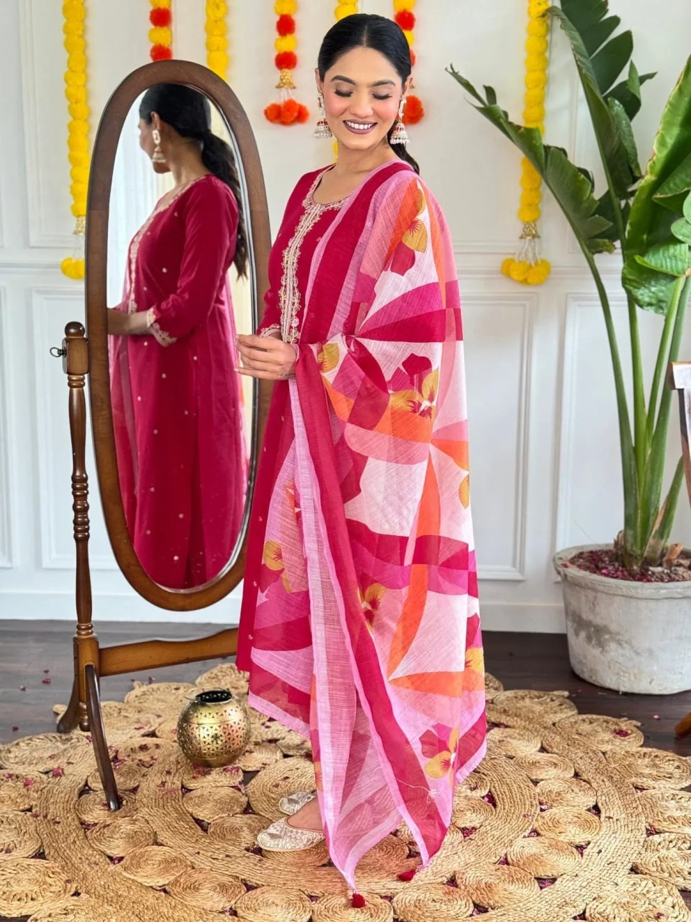 Stay Stylish And Comfortable With This Beautifully Embroidered Suit Set At Wholesale Rates
